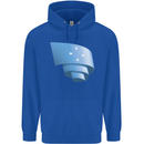 Curled Micronesia Flag Micronesian Day Football Mens 80% Cotton Hoodie Royal Blue