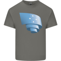 Curled Micronesia Flag Micronesian Day Football Mens Cotton T-Shirt Tee Top Charcoal