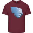 Curled Micronesia Flag Micronesian Day Football Mens Cotton T-Shirt Tee Top Maroon