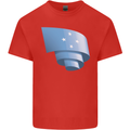 Curled Micronesia Flag Micronesian Day Football Mens Cotton T-Shirt Tee Top Red