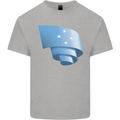 Curled Micronesia Flag Micronesian Day Football Mens Cotton T-Shirt Tee Top Sports Grey