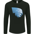 Curled Micronesia Flag Micronesian Day Football Mens Long Sleeve T-Shirt Black
