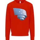 Curled Micronesia Flag Micronesian Day Football Mens Sweatshirt Jumper Bright Red