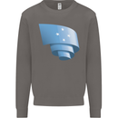 Curled Micronesia Flag Micronesian Day Football Mens Sweatshirt Jumper Charcoal