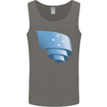 Curled Micronesia Flag Micronesian Day Football Mens Vest Tank Top Charcoal