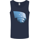 Curled Micronesia Flag Micronesian Day Football Mens Vest Tank Top Navy Blue