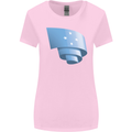 Curled Micronesia Flag Micronesian Day Football Womens Wider Cut T-Shirt Light Pink