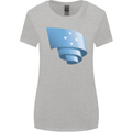 Curled Micronesia Flag Micronesian Day Football Womens Wider Cut T-Shirt Sports Grey