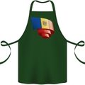 Curled Moldova Flag Moldovan Day Football Cotton Apron 100% Organic Forest Green