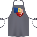 Curled Moldova Flag Moldovan Day Football Cotton Apron 100% Organic Steel