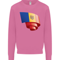 Curled Moldova Flag Moldovan Day Football Mens Sweatshirt Jumper Azalea