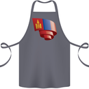 Curled Mongolia Flag Mongolian Day Football Cotton Apron 100% Organic Steel