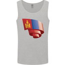 Curled Mongolia Flag Mongolian Day Football Mens Vest Tank Top Sports Grey