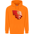 Curled Montenegro Flag Montenegrin Day Football Mens 80% Cotton Hoodie Orange