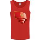 Curled Montenegro Flag Montenegrin Day Football Mens Vest Tank Top Red
