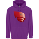 Curled Morocco Flag Moroccan Day Football Childrens Kids Hoodie Purple