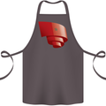 Curled Morocco Flag Moroccan Day Football Cotton Apron 100% Organic Dark Grey