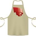Curled Morocco Flag Moroccan Day Football Cotton Apron 100% Organic Khaki