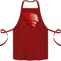 Curled Morocco Flag Moroccan Day Football Cotton Apron 100% Organic Maroon