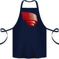 Curled Morocco Flag Moroccan Day Football Cotton Apron 100% Organic Navy Blue