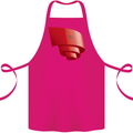 Curled Morocco Flag Moroccan Day Football Cotton Apron 100% Organic Pink