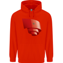 Curled Morocco Flag Moroccan Day Football Mens 80% Cotton Hoodie Bright Red