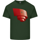 Curled Morocco Flag Moroccan Day Football Mens Cotton T-Shirt Tee Top Forest Green