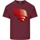 Curled Morocco Flag Moroccan Day Football Mens Cotton T-Shirt Tee Top Maroon