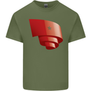 Curled Morocco Flag Moroccan Day Football Mens Cotton T-Shirt Tee Top Military Green