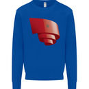 Curled Morocco Flag Moroccan Day Football Mens Sweatshirt Jumper Royal Blue