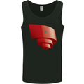 Curled Morocco Flag Moroccan Day Football Mens Vest Tank Top Black