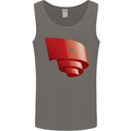 Curled Morocco Flag Moroccan Day Football Mens Vest Tank Top Charcoal
