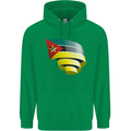 Curled Mozambique Flag Mozambican Day Football Childrens Kids Hoodie Irish Green