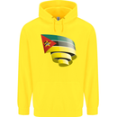 Curled Mozambique Flag Mozambican Day Football Childrens Kids Hoodie Yellow