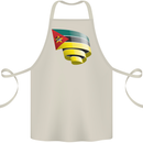 Curled Mozambique Flag Mozambican Day Football Cotton Apron 100% Organic Natural