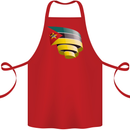 Curled Mozambique Flag Mozambican Day Football Cotton Apron 100% Organic Red