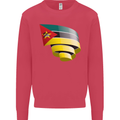 Curled Mozambique Flag Mozambican Day Football Kids Sweatshirt Jumper Heliconia