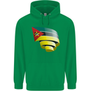 Curled Mozambique Flag Mozambican Day Football Mens 80% Cotton Hoodie Irish Green