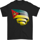 Curled Mozambique Flag Mozambican Day Football Mens T-Shirt 100% Cotton Black