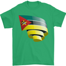 Curled Mozambique Flag Mozambican Day Football Mens T-Shirt 100% Cotton Irish Green