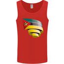 Curled Mozambique Flag Mozambican Day Football Mens Vest Tank Top Red