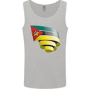 Curled Mozambique Flag Mozambican Day Football Mens Vest Tank Top Sports Grey