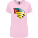 Curled Mozambique Flag Mozambican Day Football Womens Wider Cut T-Shirt Light Pink
