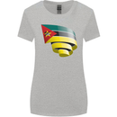 Curled Mozambique Flag Mozambican Day Football Womens Wider Cut T-Shirt Sports Grey