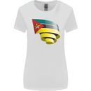 Curled Mozambique Flag Mozambican Day Football Womens Wider Cut T-Shirt White