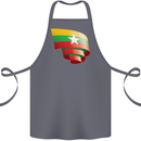 Curled Myanmar Flag Burmese Day Football Cotton Apron 100% Organic Steel
