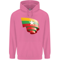 Curled Myanmar Flag Burmese Day Football Mens 80% Cotton Hoodie Azelea