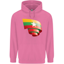 Curled Myanmar Flag Burmese Day Football Mens 80% Cotton Hoodie Azelea