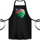 Curled Namibia Flag Namibian Day Football Cotton Apron 100% Organic Black