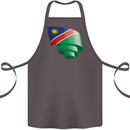 Curled Namibia Flag Namibian Day Football Cotton Apron 100% Organic Dark Grey